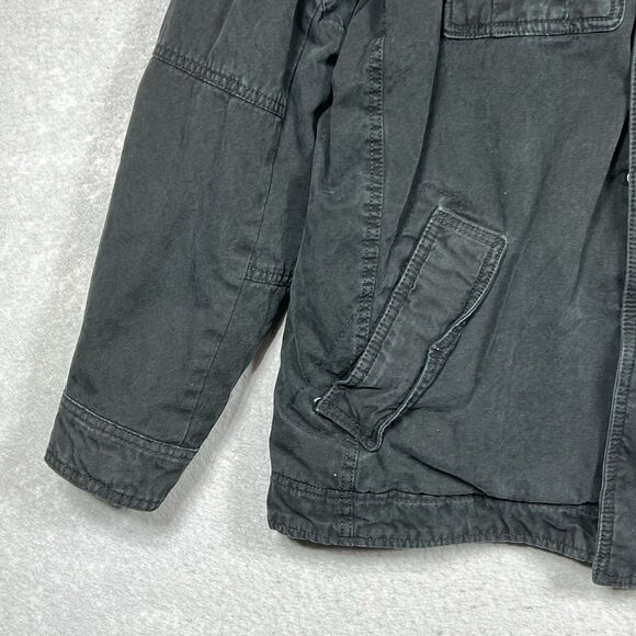 Levi's Denim Trucker Jacket Men's Large Black Sherpa Lined Full Zip - Picture 4 of 14